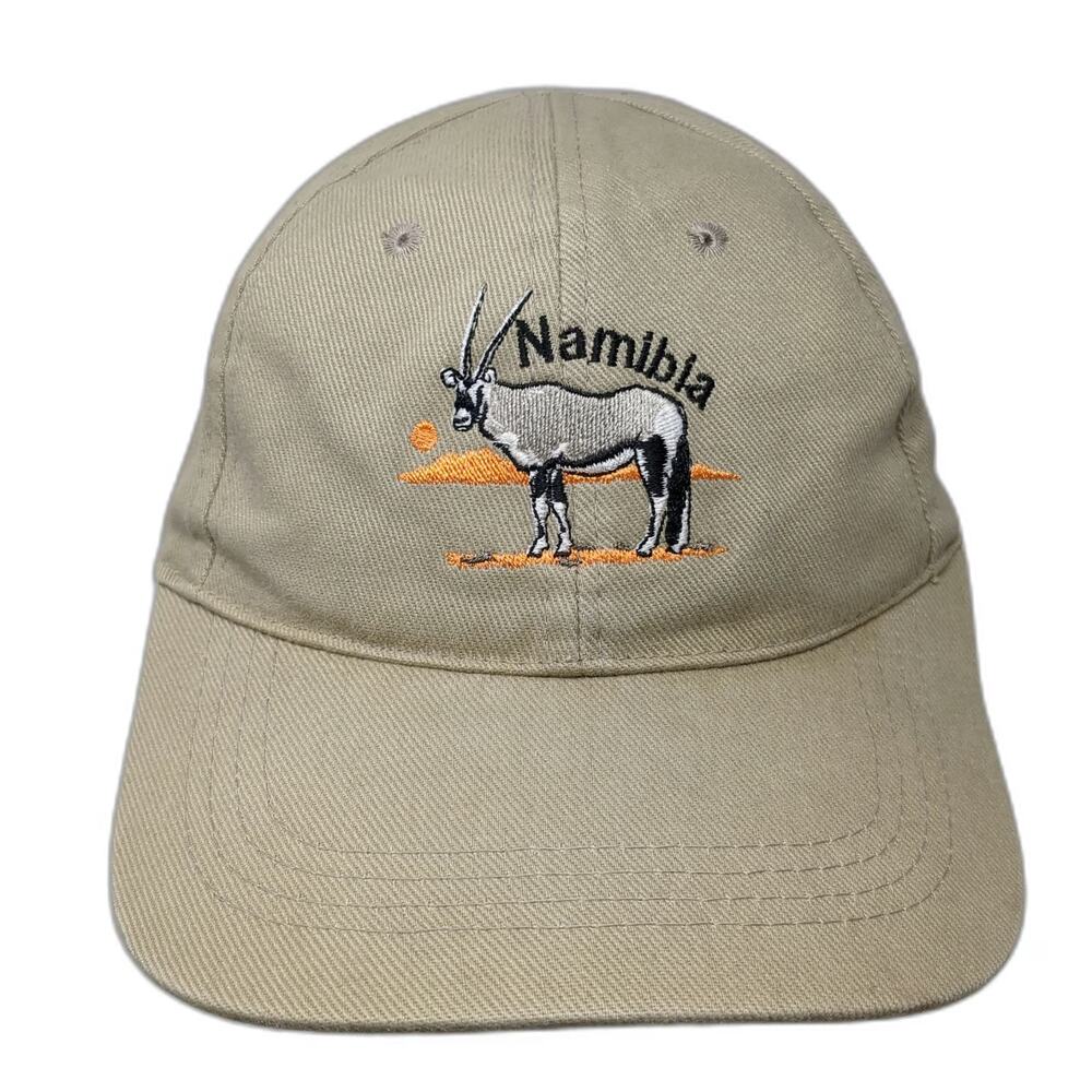 CAP Namibia Oryx Wildlife Embroidered Beige Baseball Cap One Size Slideback Hat
